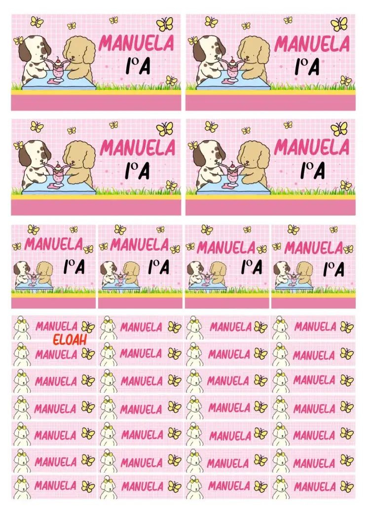 Invitación Etiqueta escolar Bobbie Goods – tema Más buscados rosa, moderno, divertido, infantil, colorido