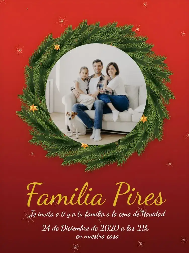Cena De Navidad Con Foto De