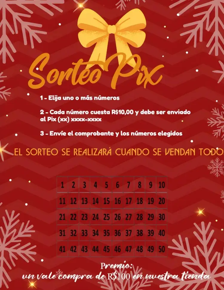 Invitación Pix De La Suerte De Navidad Vacaciones editable y personalizable