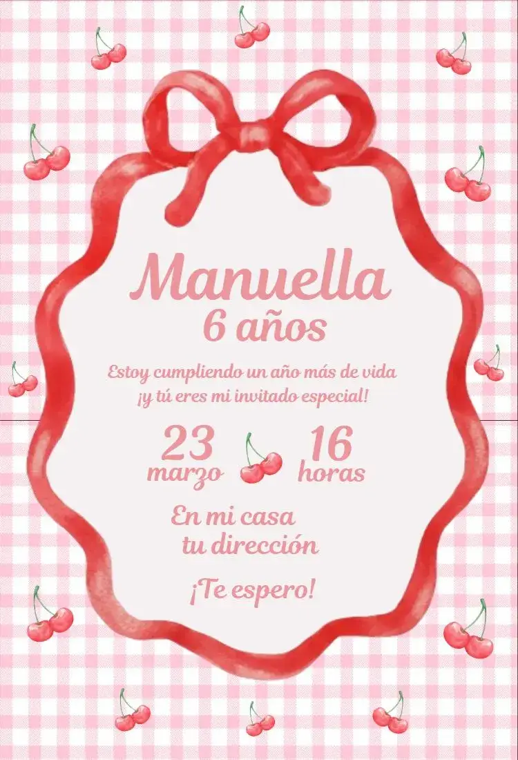 Invitación Cerezita 2