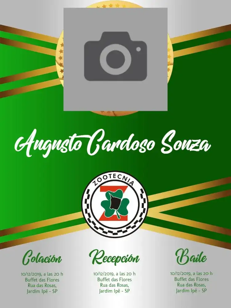 Graduación de Zootecnia Con Foto Verde