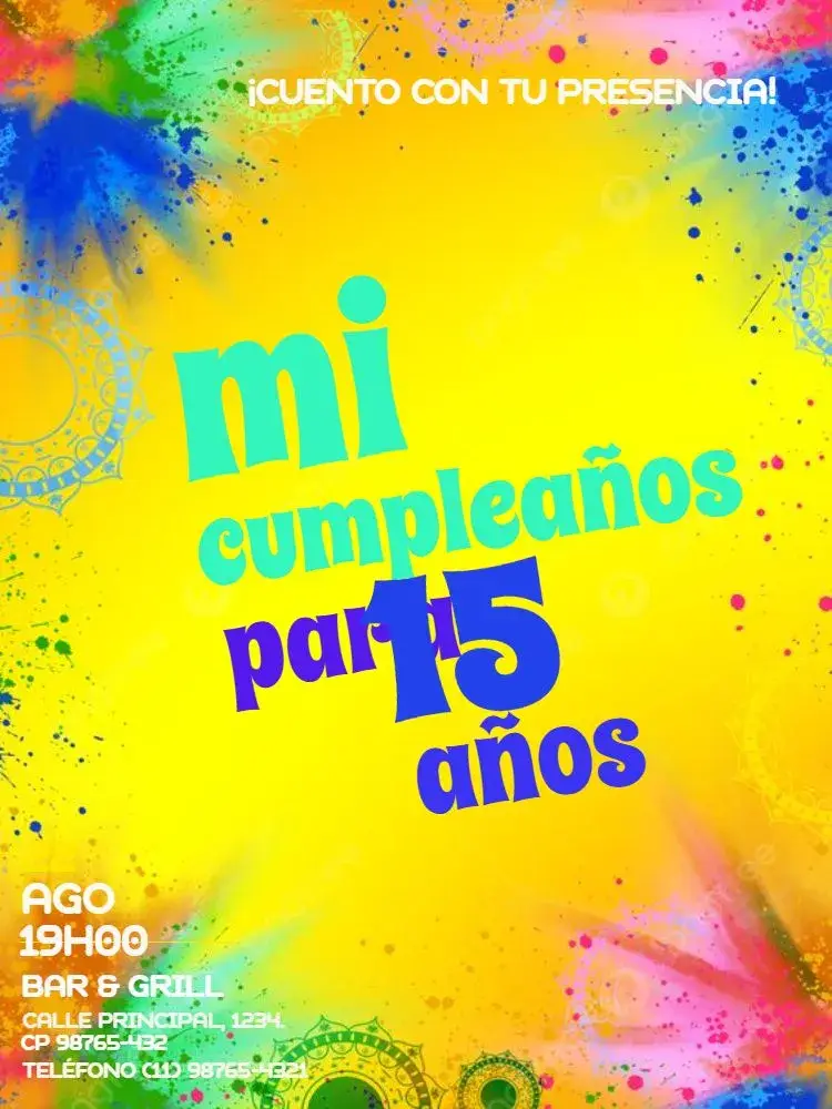 Invitación 15 Años Para Editar Divertido editable y personalizable
