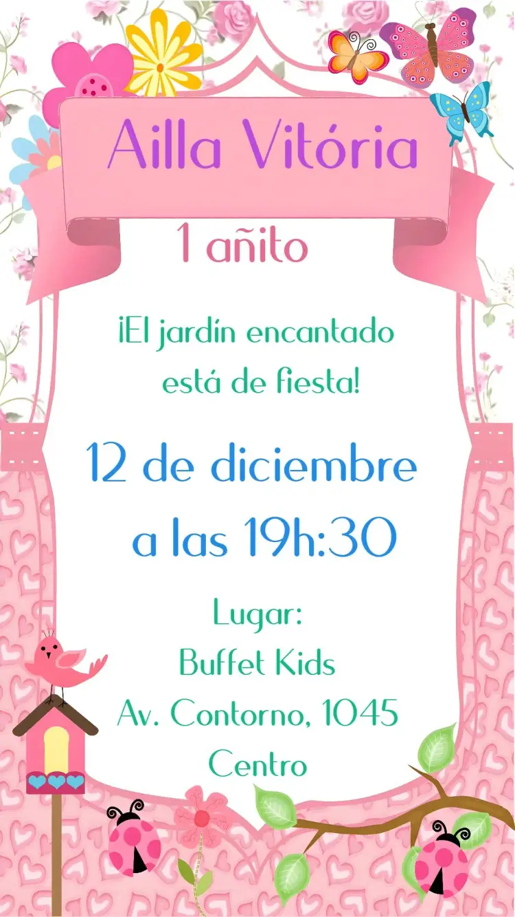 Invitación Jardín Encantado