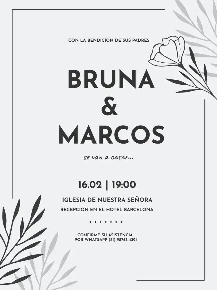 Boda Sencilla y Económica Claro Floral
