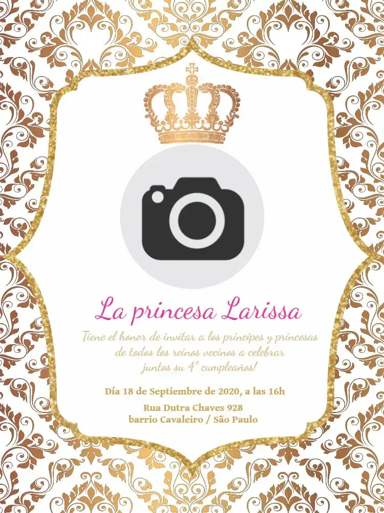 Invitación Realeza Whatsapp