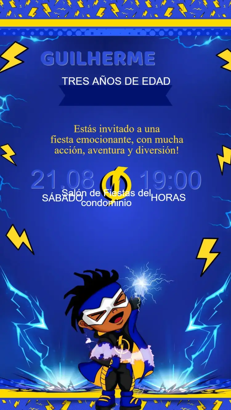 Invitación Cumpleaños Super Choque