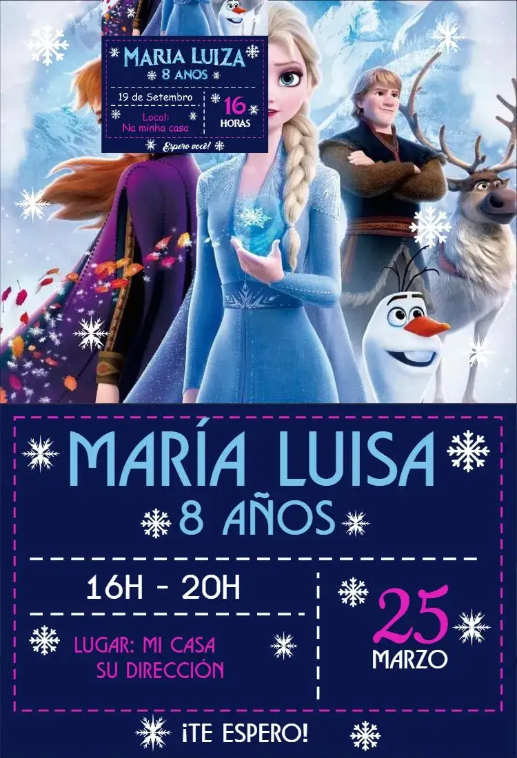 Invitación Frozen 10