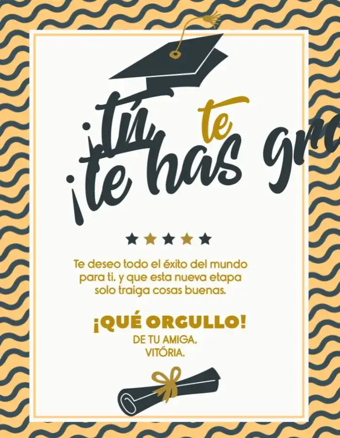Tarjeta De Celebración de Graduación Para Imprimir Claro