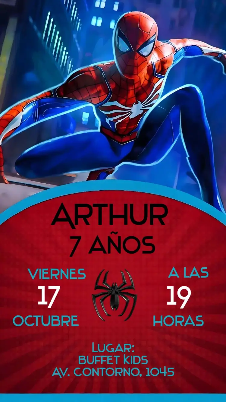 Invitación Spider-Man