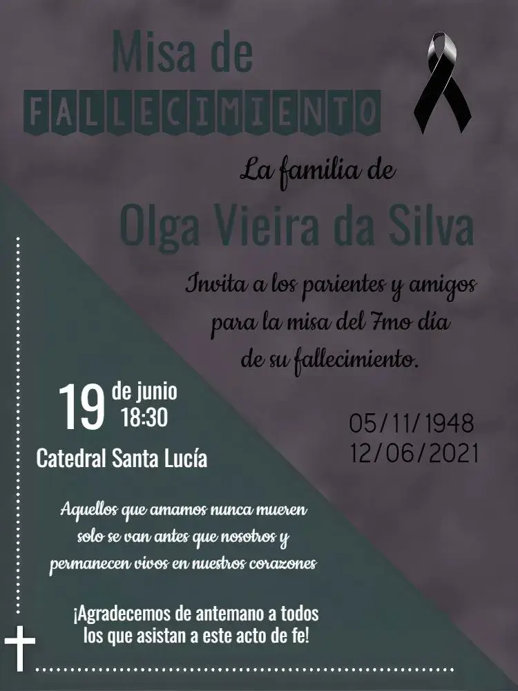 Invitación Para Misa De Fallecimiento Día de los Difuntos