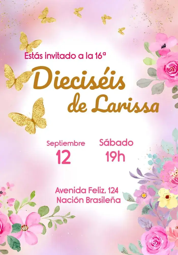 15 Años Jardín De Las Mariposas Flores