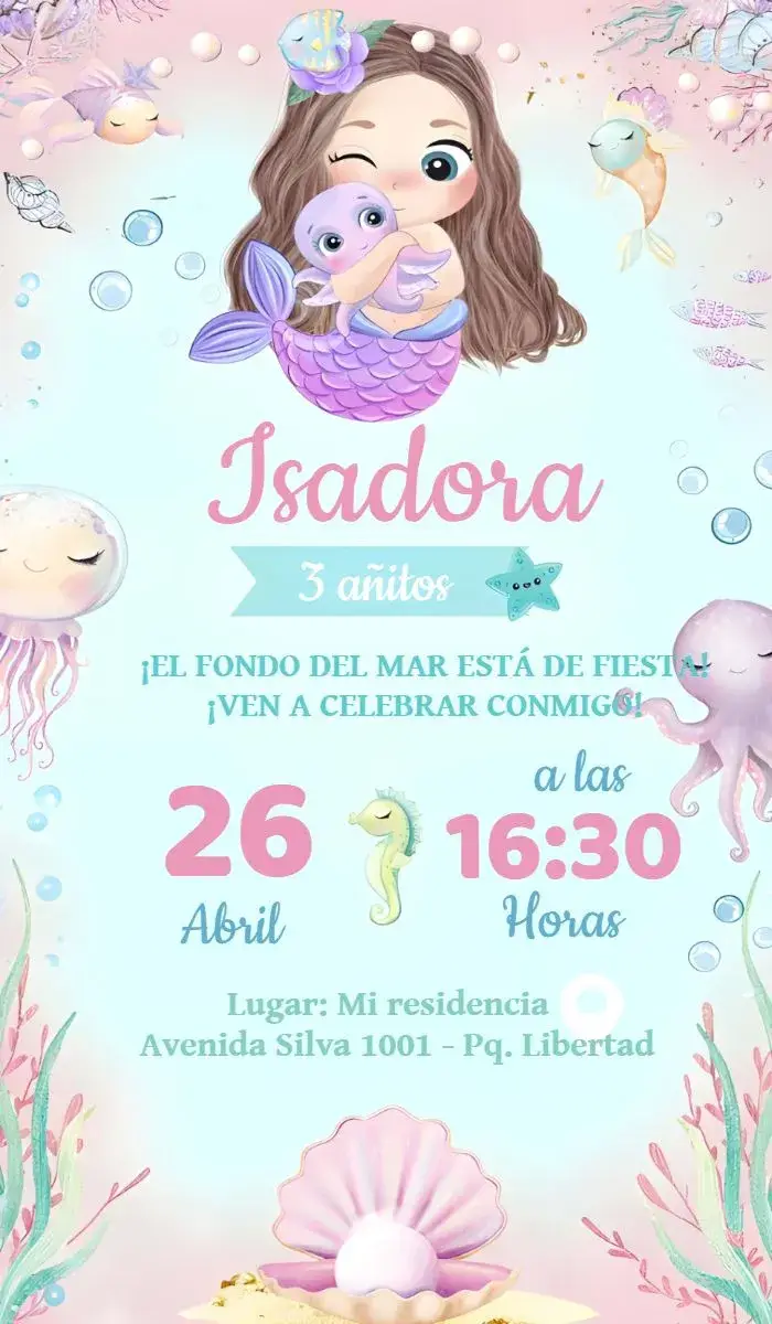 Invitación Sirena Delicado