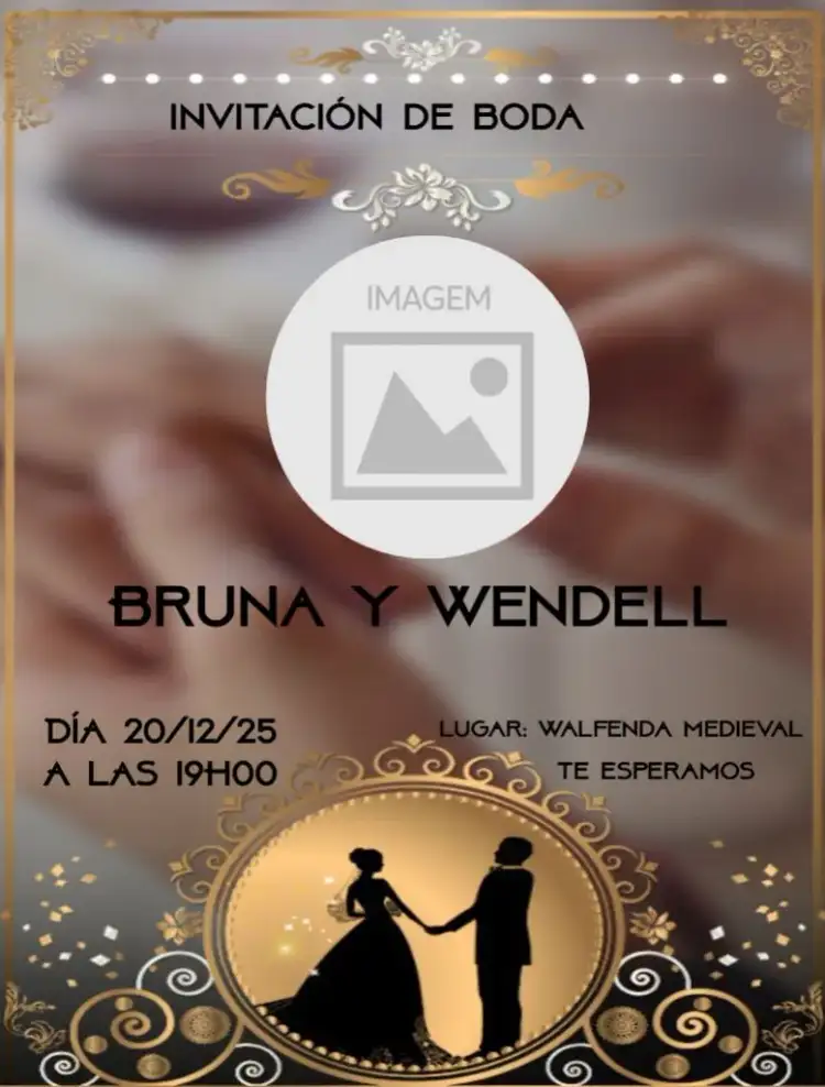Boda Simple Con Foto Y Lista De Regalos Digital