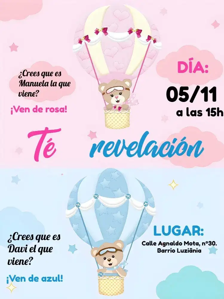 Baby Shower Ositos Globos Aerostáticos Globo
