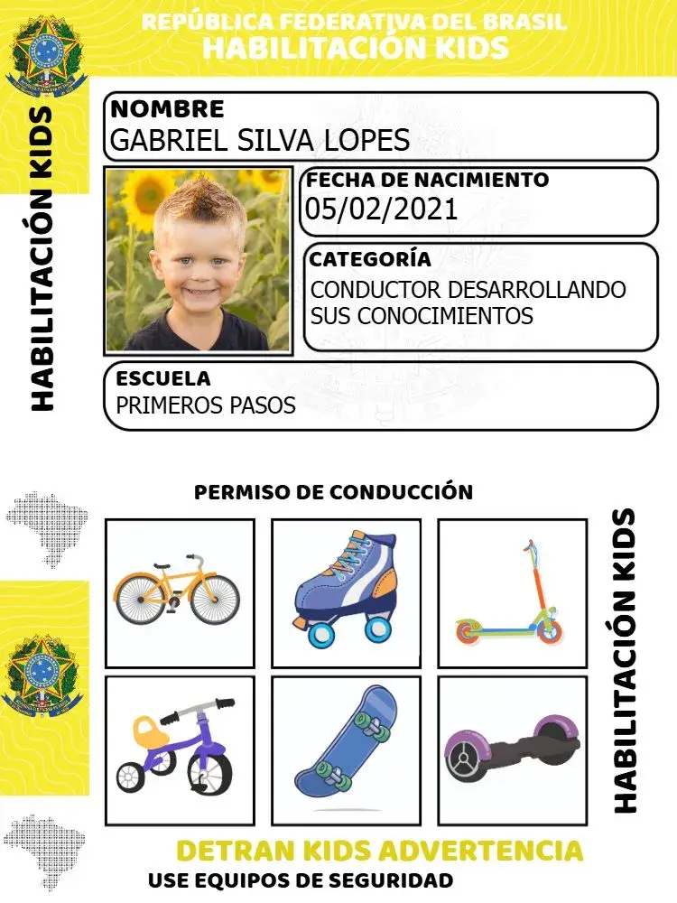 Invitación Carné de Conducir Infantil Recurso