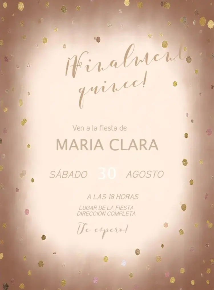Invitación Por fin Quince Años