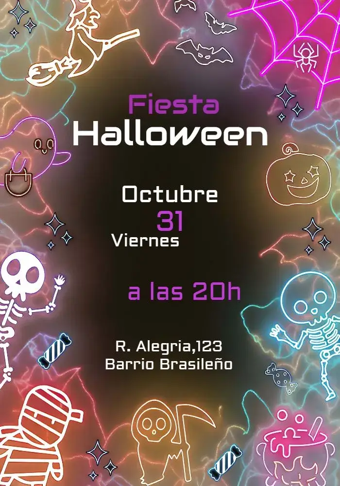 Invitación Para Fiesta Halloween