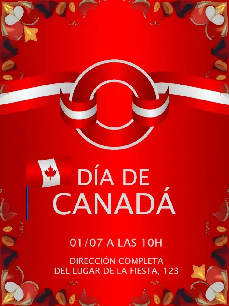 Invitación Día De Canadá Canadiense editable y personalizable