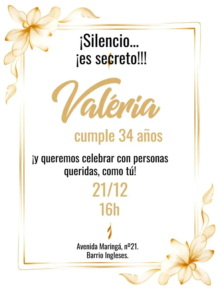 Invitación Sorpresa Blanco