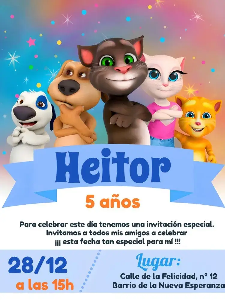 Invitación My Talking Tom Game