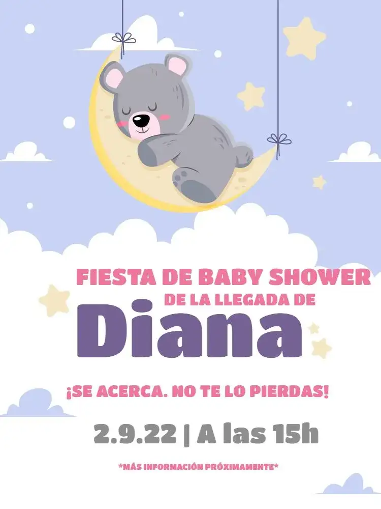 Tarjeta De Baby Shower Estrella