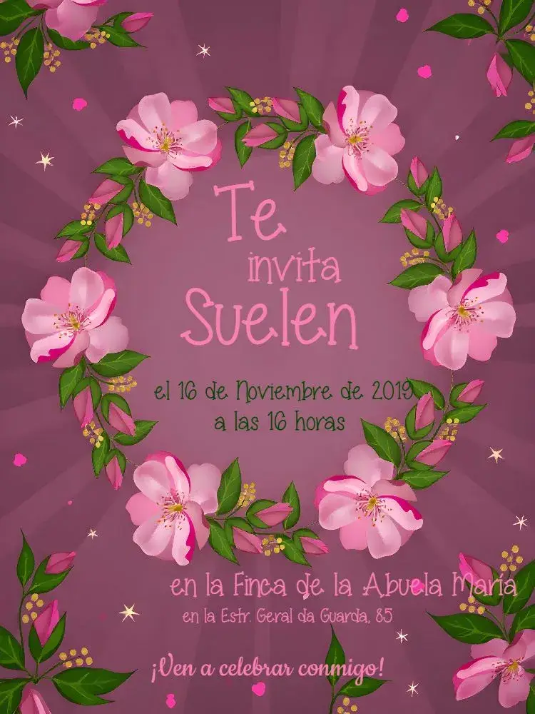 Invitación Despedida de soltera floral
