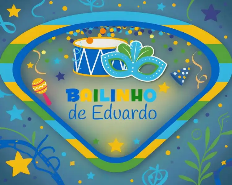 Invitación Ventarola De Carnaval Bloquinho – tema Fechas Conmemorativas colorido, divertido, tropical, lúdico, festivo