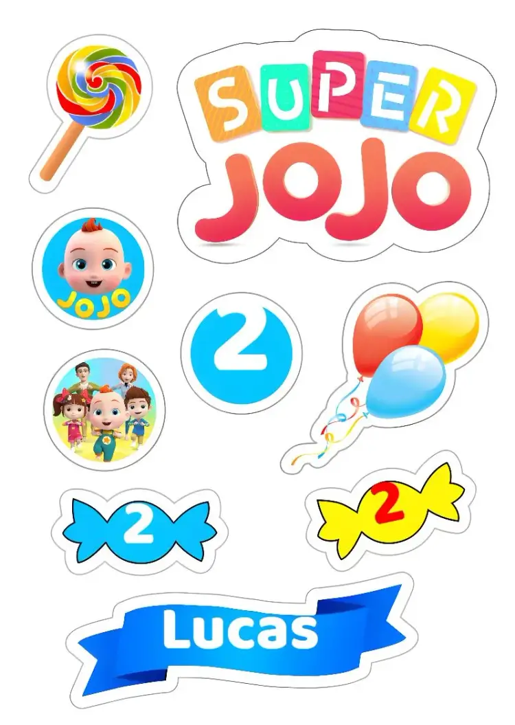 Invitación Topo De Tarta Super Jojo Balas