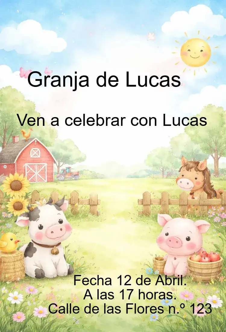 Invitación Fazedinha – tema Cumpleaños Infantil colorido, lúdico, divertido, infantil, festivo