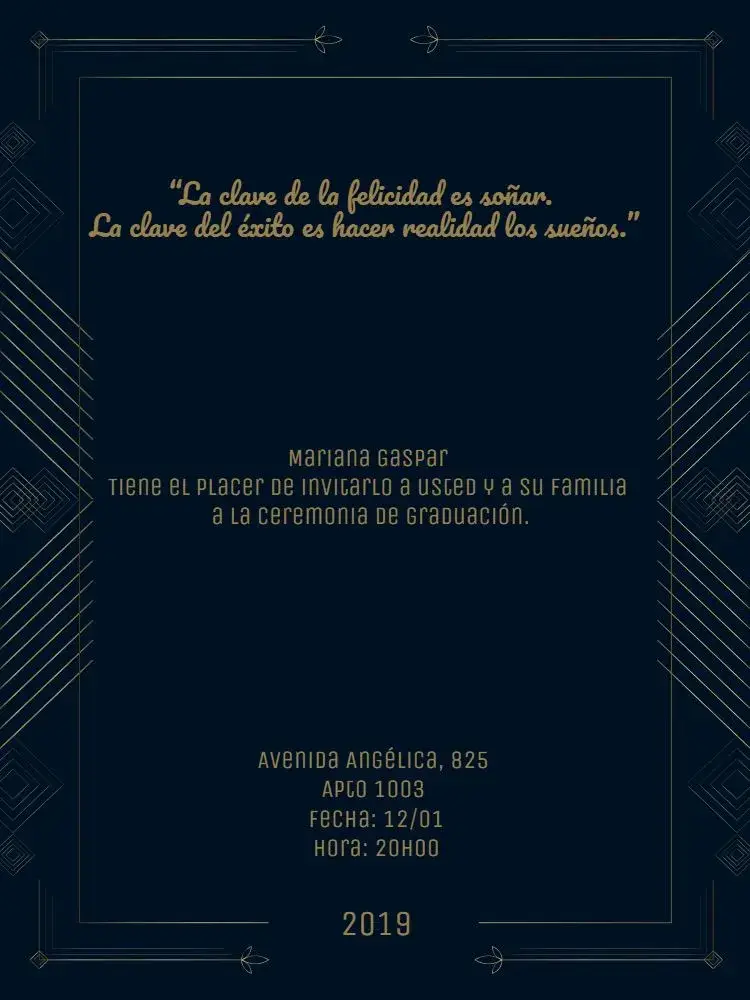 Invitación Graduación Celebración editable y personalizable