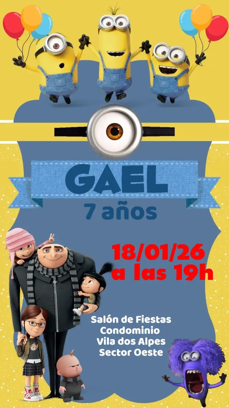 Invitación Mi Villano Favorito