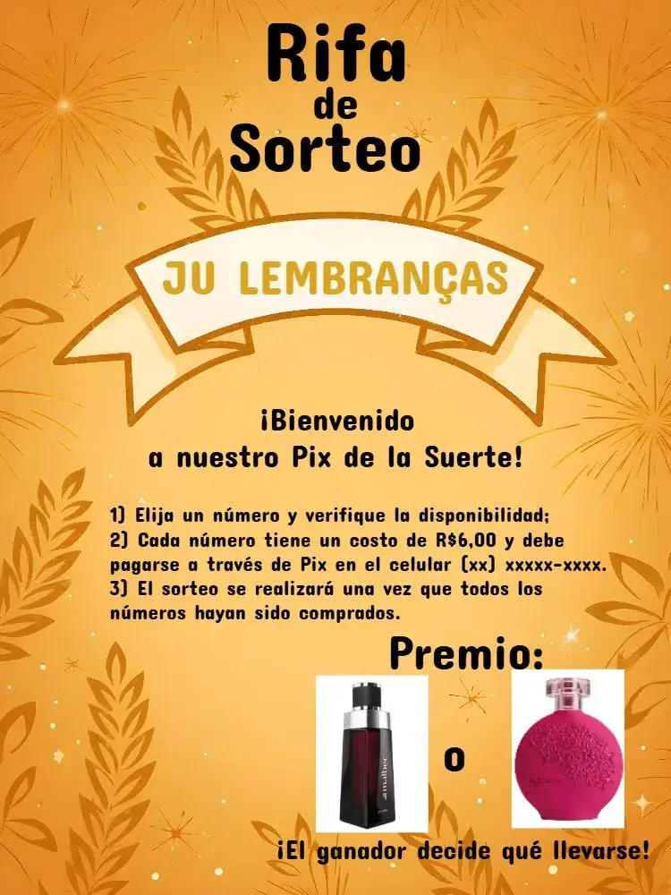 Invitación Rifa Pix De La Suerte Dorado – tema Cartones dorado, blanco, moderno, elegante, minimalista