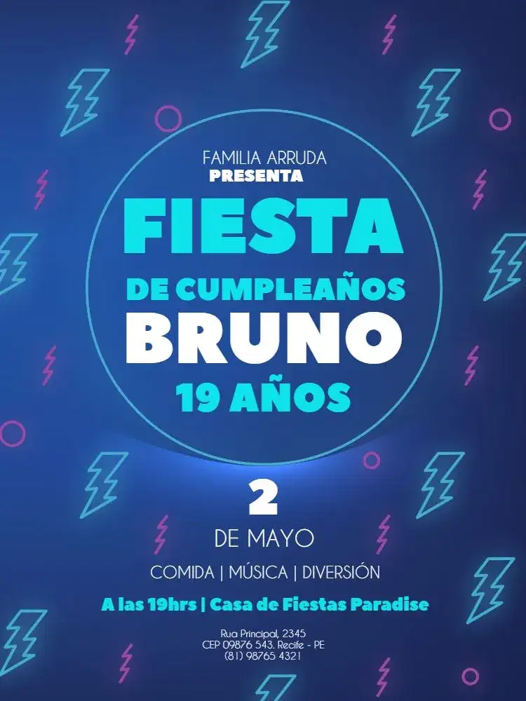 Fiesta De Neón Moderno