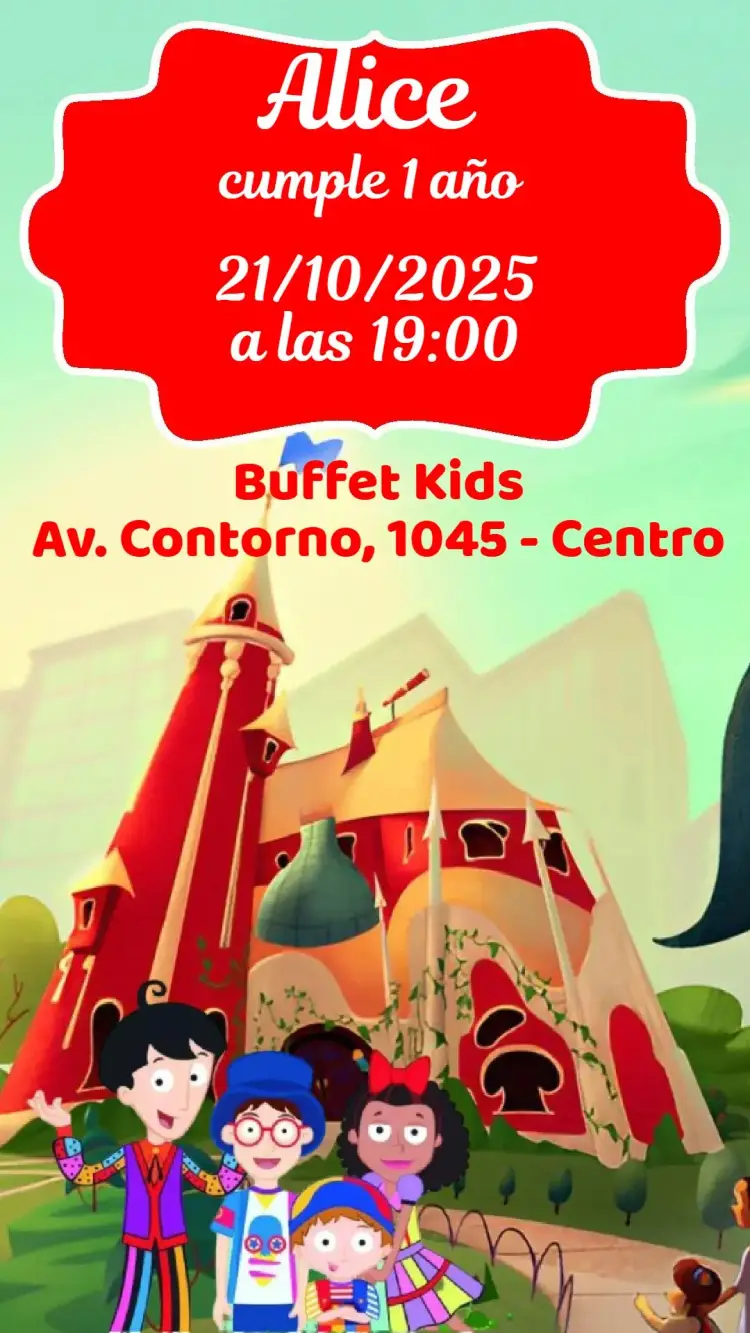 Invitación Castillo Ra Tim Bum
