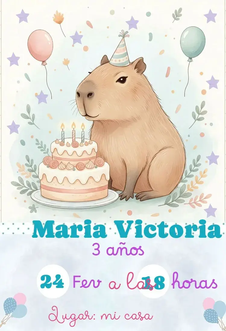 Invitación Capibara