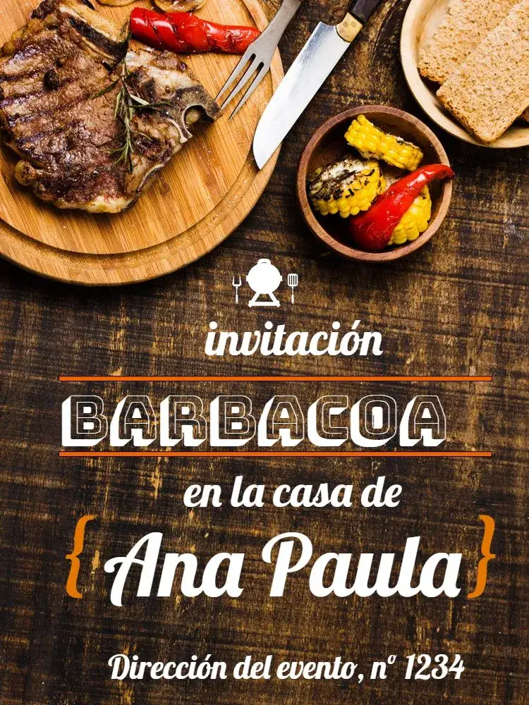 Invitación Barbacoa para Adultos