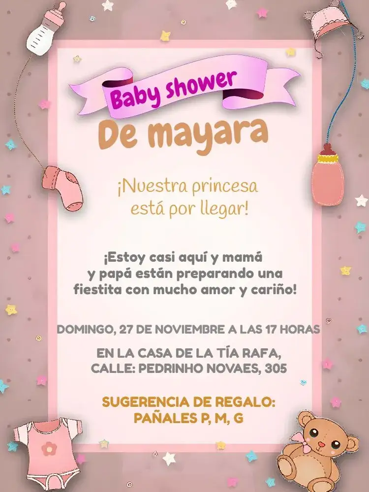 Invitación Baby Shower de Osita – tema Baby Shower azul suave, ositos, divertido, delicado, moderno, infantil