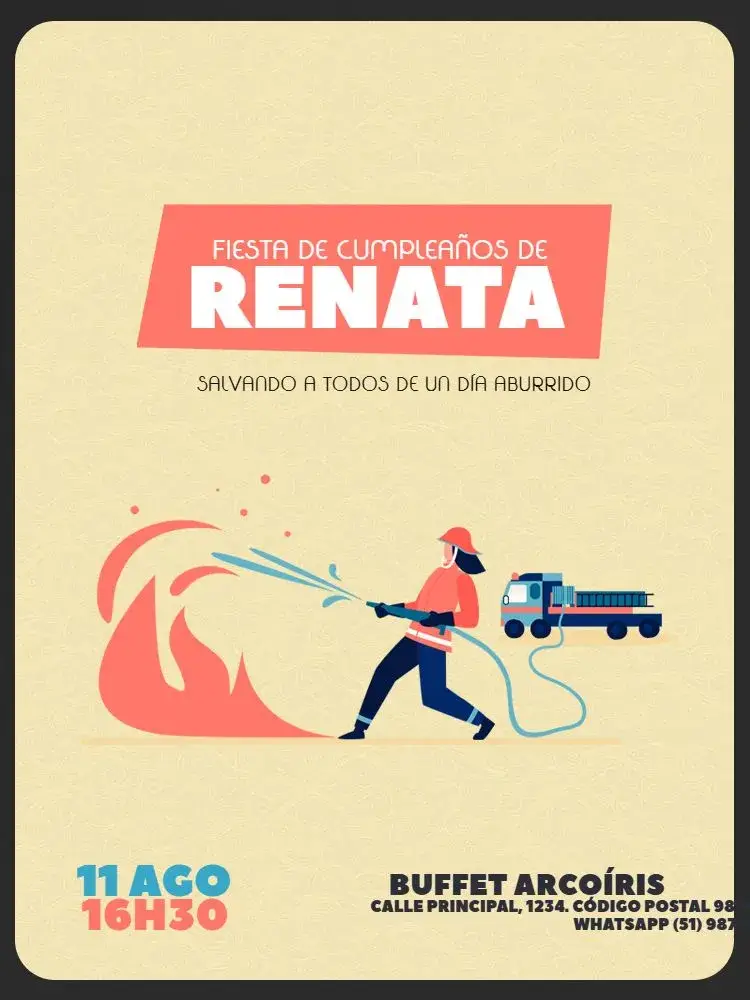 Invitación Fiesta de Bomberos