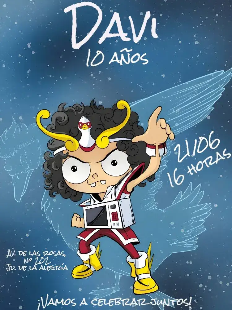 Invitación Hermano De Jorel Dibujo – tema Cumpleaños Infantil divertido, colorido, lúdico, moderno, infantil, temático