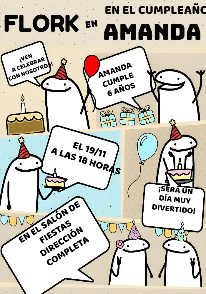 Invitación Flork Rosa