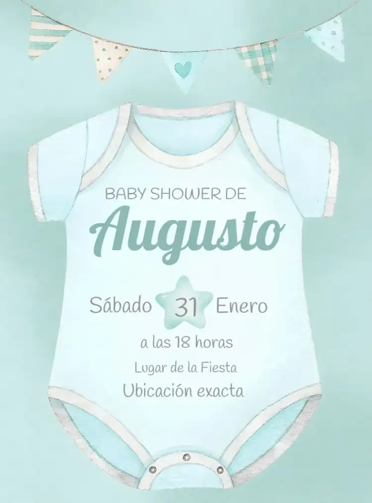 Baby Shower Ropita Acuarela Bebé