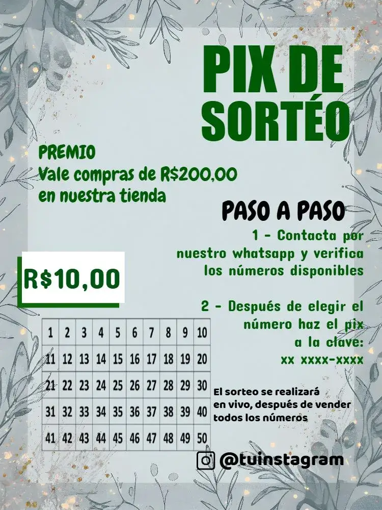 Invitación Pix De La Suerte Arte – tema Cartones moderno, natural, vibrante, minimalista, elegante, divertido