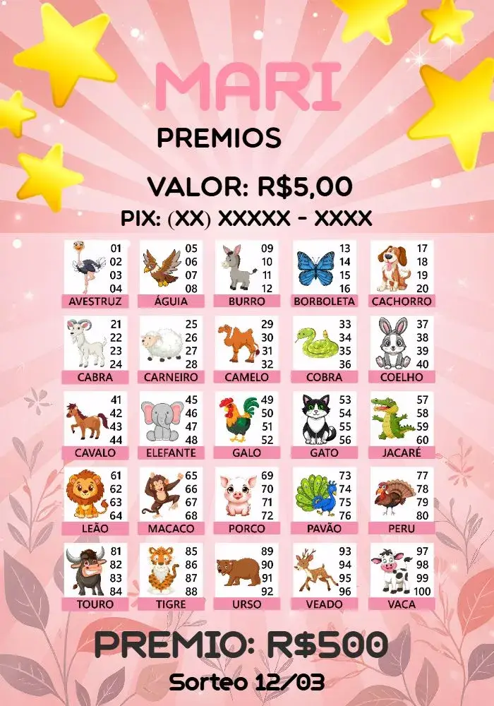 Invitación Rifa De Bicho Premiações Estrela editable y personalizable