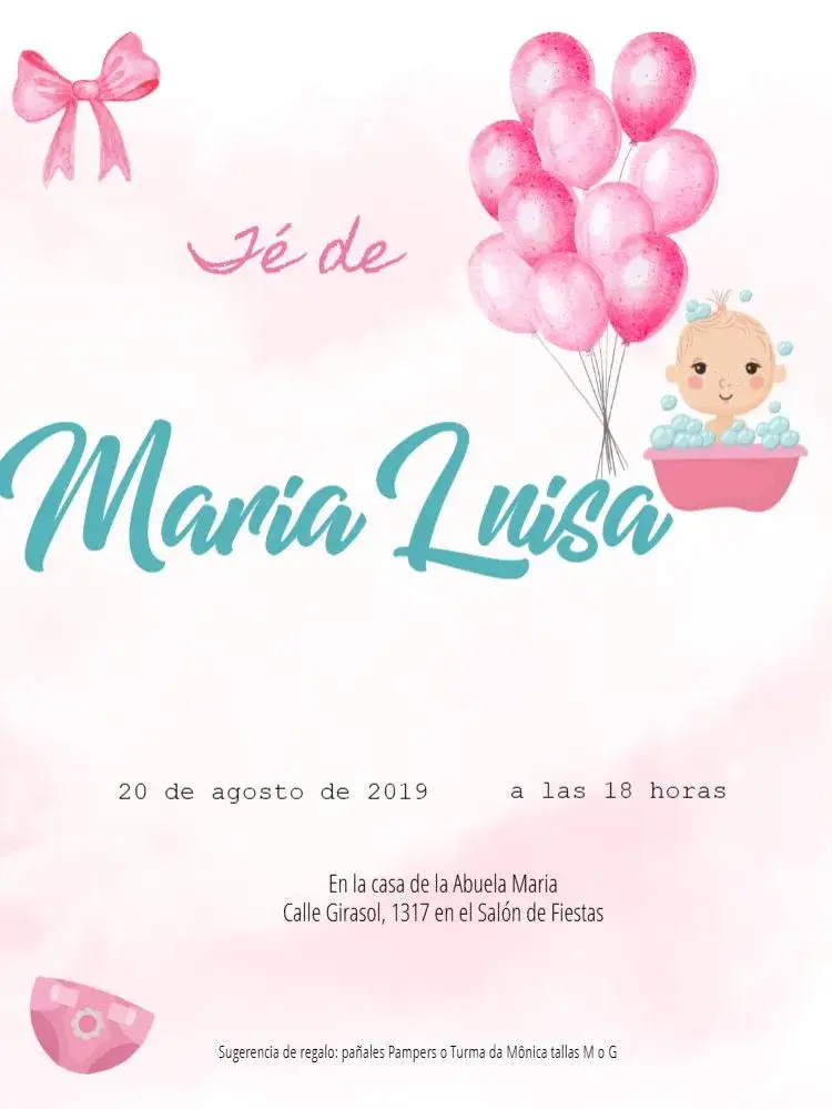 Invitación Lluvia De Amor Baby Shower Infantil – tema Baby Shower delicado, tierno, colorido, minimalista, infantil, romántico
