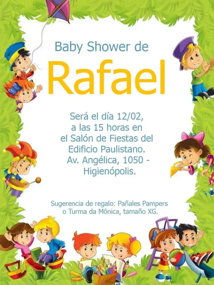 Invitación Baby Shower Niños Para Editar Blanco – tema Té Rifa infantil, colorido, blanco y azul, elefantito, floral, moderno