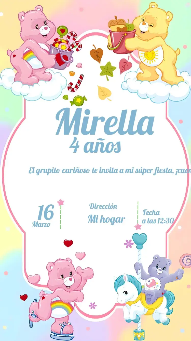 Invitación Osos Cariñosos