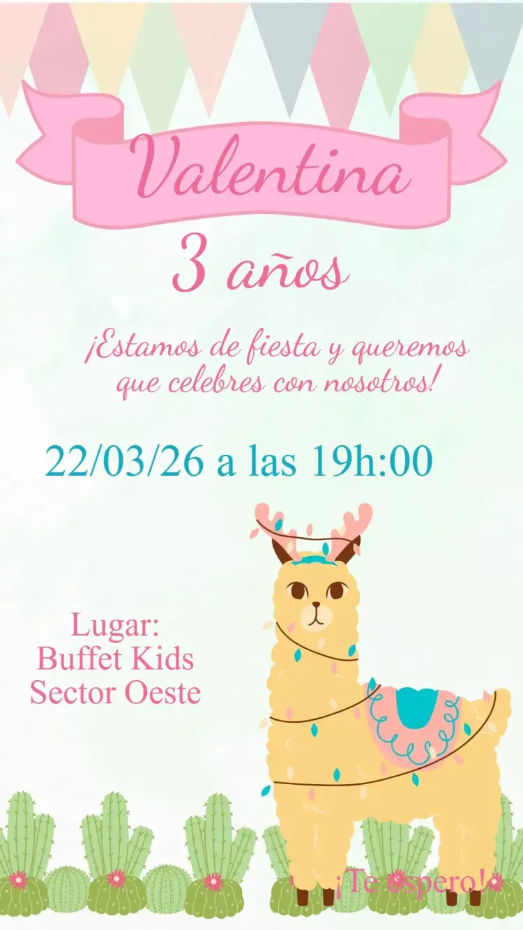 Invitación Llama