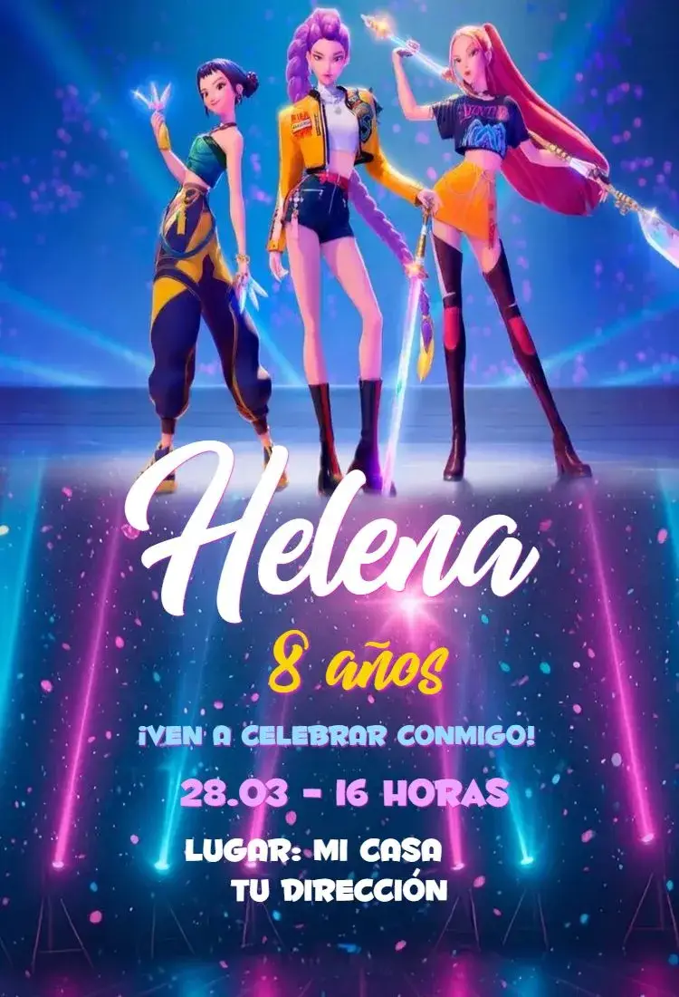 Invitación Guerreiras del Kpop 12