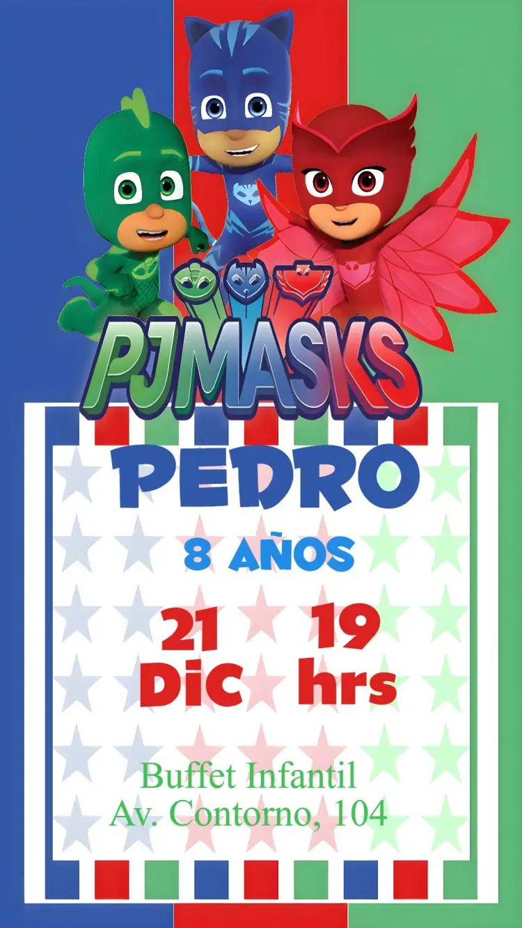 Invitación PJ Masks