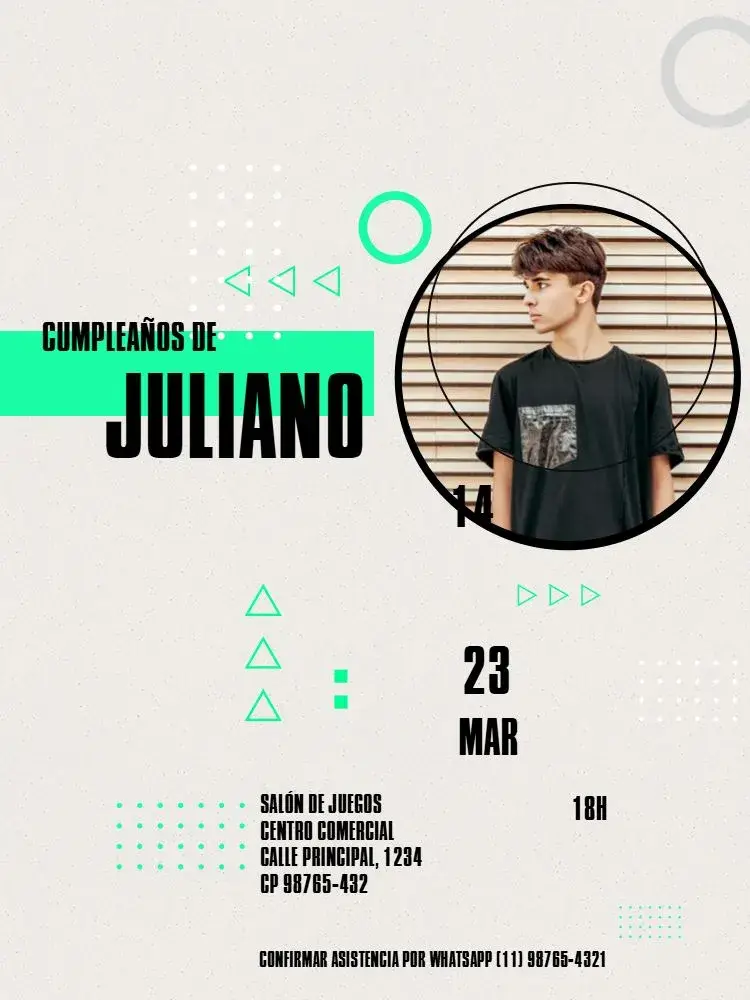 Invitación Joven Masculino Verde Encuentro